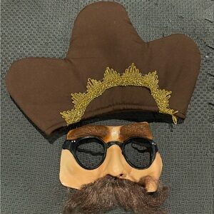 Beauty and the Beast Cogsworth Halloween Hat and Face Mask